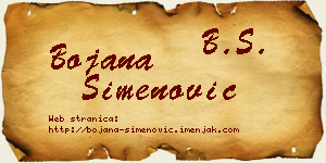 Bojana Simenović vizit kartica